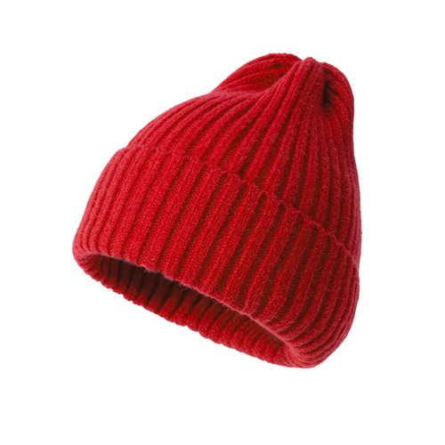 Beanie Hats Knit Caps Unisex Slouchy Skull Beanie Winter Warm Hats (Red)