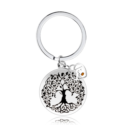 Uloveido Stainless Family Tree of Life Keychain Key Chain with Heart Mountain Mustard Seed Gifts for Family Friends Y764 (Heart Mountain) Uloveido Stainless Family Tree of Life Keychain Key Chain with Heart Mountain Mustard Seed Gifts for Family Friends Y764 (Heart Mountain)