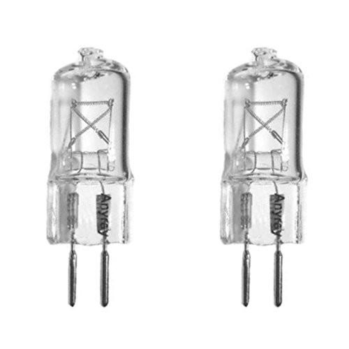 Anyray A1606Y (2)-Bulbs 75 Watt G6.35 120V 75W GX6.35 110 Volt 75Watt Bi Pin T4 Halogen Light Bulb
