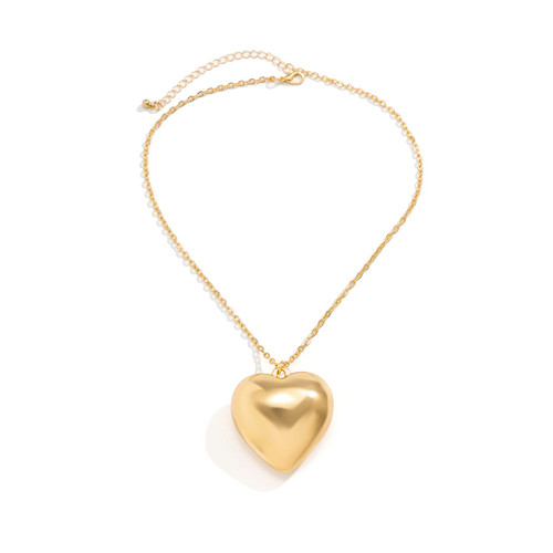 YURAOER Chunky Puffy Heart Choker Necklace - Big Heart Pendant Adjustable Velvet Chain Heart Necklaces for Women Teen Girls Y2K Trendy Jewelry Accessories (gold link chain) YURAOER Chunky Puffy Heart Choker Necklace - Big Heart Pendant Adjustable Velvet Chain Heart Necklaces for Women Teen Girls Y2K Trendy Jewelry Accessories (gold link chain)