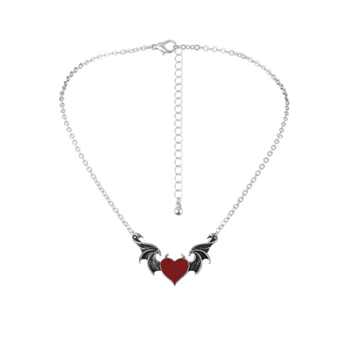 bifriend Halloween Gothic Choker Necklace for Women Girls Punk Evil Heart Bat Wing Necklaces Halloween Demon Peach Wing Pendant Choker Personality Jewelry (727) bifriend Halloween Gothic Choker Necklace for Women Girls Punk Evil Heart Bat Wing Necklaces Halloween Demon Peach Wing Pendant Choker Personality Jewelry (727)