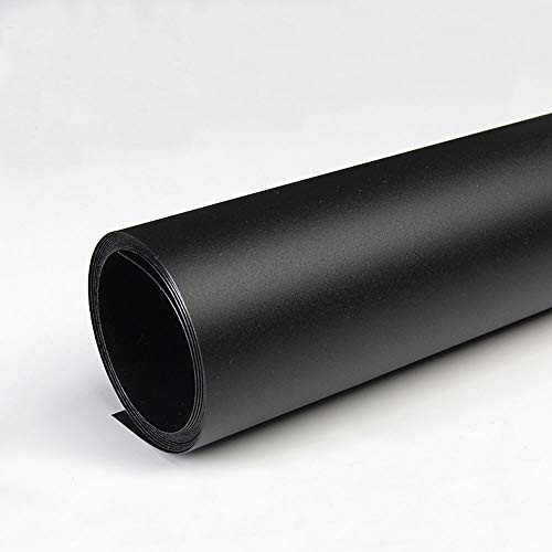 YUOCU 150cm x 200cm/59" x 79" Seamless Waterproof Photography Studio Lighting Backdrop Paper PVC Matte &Smooth Background (Black, 150cm x 200cm/59" x 79")