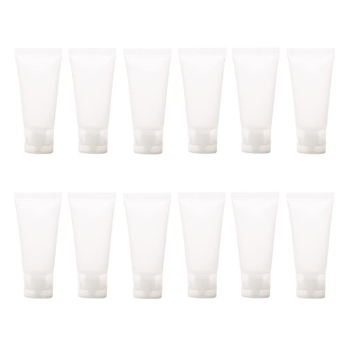 12 PCS100ML Empty Refillable Plastic Soft Tubes Squeeze Tubes Bottles Travel Containers Cosmetic Sample Bottles for Facial Cleanser Hand Lotion Shampoo