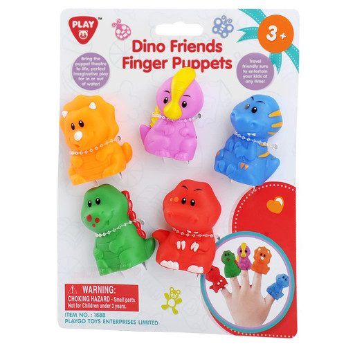 Dino Friends Finger Learning & Educational Puppets| Durable and Comfortable Toys for Boys & Girls 3 Years Old