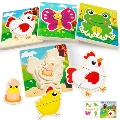 3 Packs Animal Life Cycle Wooden Toddler Puzzles Ages 2-4 Wood Jigsaw Puzzles for Kids Ages 3-5 Educational Montessori Toys for 2 3 4 Year Old Boys Girls Preschool Learning Toys for Toddlers 1-3 Gift 3 Packs Animal Life Cycle Wooden Toddler Puzzles Ages 2-4 Wood Jigsaw Puzzles for Kids Ages 3-5 Educational Montessori Toys for 2 3 4 Year Old Boys Girls Preschool Learning Toys for Toddlers 1-3 Gift