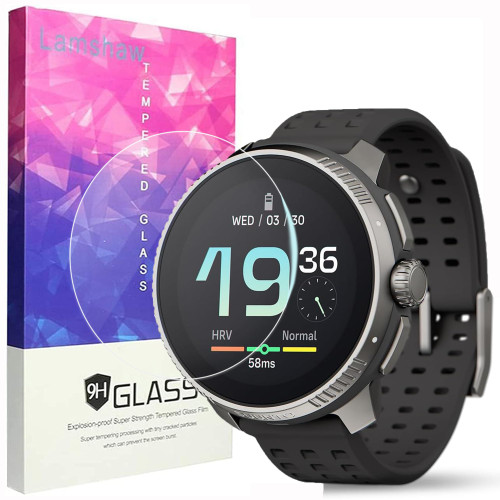 Lamshaw Compatible for SUUNTO Race Screen Protector, [3 Pack] 9H Tempered Glass Screen Protector Film Compatible for SUUNTO Race Sports Watch (3 Pack)