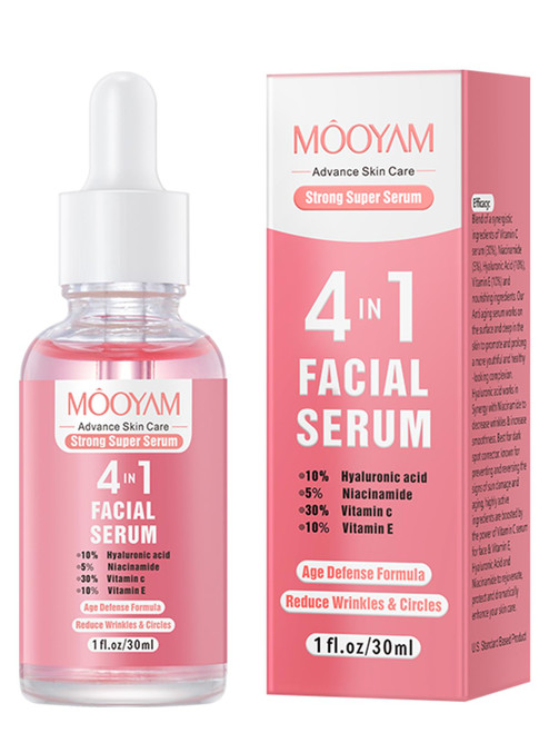 4 in 1 Vitamin C Facial Serums with Hyaluronic Acid, Vitamin E, Niacinamide, Brightening Vitamin C Face Serum for Dull Dry Skin, Anti Aging Facial Serum for Dark Spots, Fine Lines & Wrinkles, 1 Fl Oz 4 in 1 Vitamin C Facial Serums with Hyaluronic Acid, Vitamin E, Niacinamide, Brightening Vitamin C Face Serum for Dull Dry Skin, Anti Aging Facial Serum for Dark Spots, Fine Lines & Wrinkles, 1 Fl Oz