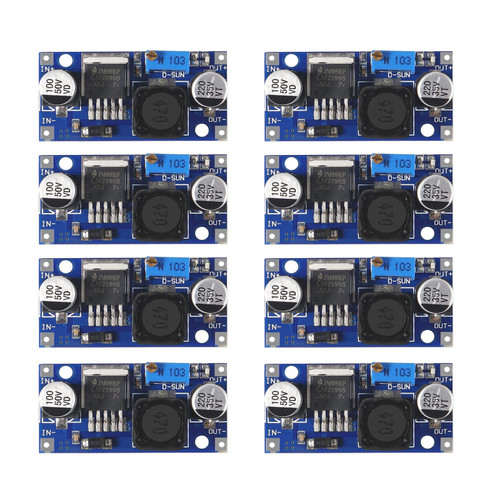 AEDIKO 8pcs LM2596 DC-DC Buck Converter LM2596 Adjustable Step Down Voltage Regulator 3-40V to 1.5-35V High Efficiency Power Supply Module
