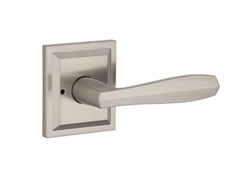 Baldwin Prestige Torrey Low Profile Rose Bed/Bath Lever in Satin Nickel