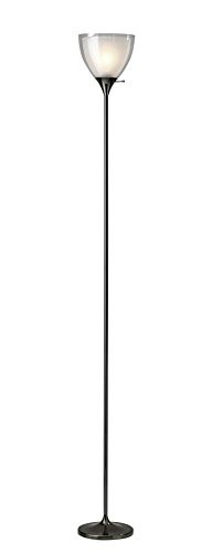 Adesso 3565-01 Presley Floor Lamp, Nickel Black