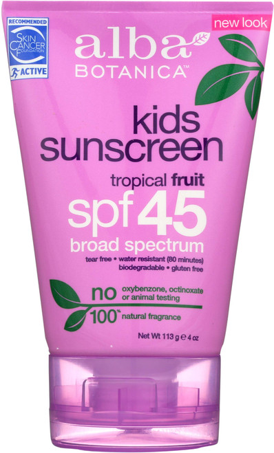 Alba Botanica Natural Protection Very Emollient SPF 45 Sunscreen, 4 Ounce Alba Botanica Natural Protection Very Emollient SPF 45 Sunscreen, 4 Ounce
