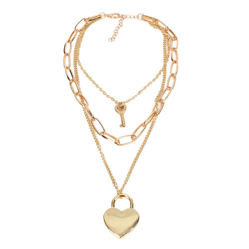 USHOBE Charm Love Lock And Key Heart Pendant Necklace Lock Chain Necklace Statement Lock Key Pendant Necklace Lover Heart Padlock Necklace Padlock Collar Choker Long Multilayer Chains Punk Choker USHOBE Charm Love Lock And Key Heart Pendant Necklace Lock Chain Necklace Statement Lock Key Pendant Necklace Lover Heart Padlock Necklace Padlock Collar Choker Long Multilayer Chains Punk Choker