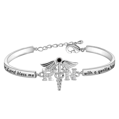 Nurse Prayer Bracelet Lord Bless Me With A Gentle Touch And A Caring Heart Gift for Nurse Nursing School Graduation Gift RN Jewelry (Nurse Prayer Bracelet S) Nurse Prayer Bracelet Lord Bless Me With A Gentle Touch And A Caring Heart Gift for Nurse Nursing School Graduation Gift RN Jewelry (Nurse Prayer Bracelet S)