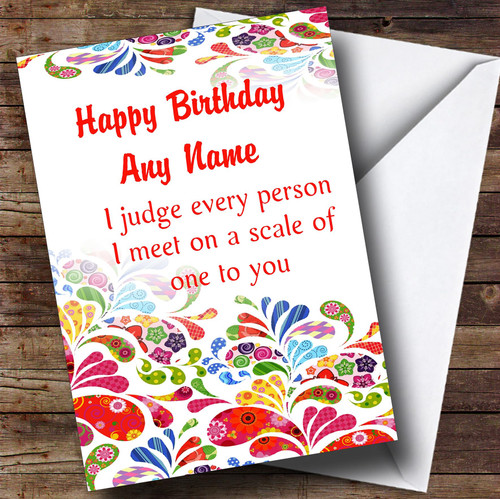Floral One To You Personalized Birthday Card, Personalized Card, Birthday Card, Design Birthday Card, Birthday, Birthday Card, Design Birthday Card, Custom Greetings Card