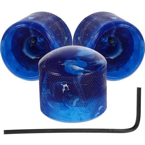 Vaguelly Guitar Knobs 1 Set Guitar Knob with Wrench Guitar Rotary Knobs Plastic Bass Knobs Potentiometer Control Knobs Volume Tone Dome Knobs for Electric Guitar Supplies Blue Electric Guitar Tuner