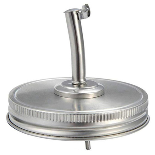 FUNOMOCYA Nozzle with cap pour spout lids cap pour lids liquor lid mason can lids jam lids spout pour spouts oil bottle stopper regular jar lids oil lids Stainless steel wine pourer cocktail