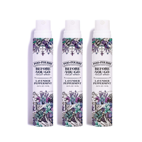 Poo-Pourri Before-You-go Toilet Spray, Lavender Peppermint Scent, 10 ml (Pack of 3)