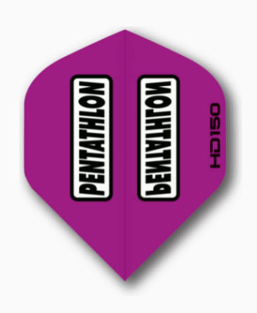 US Darts Pentathlon HD150 Purple Standard Dart Flights - 3 Sets (9 Flights) - 150 Micron Ex-Tough