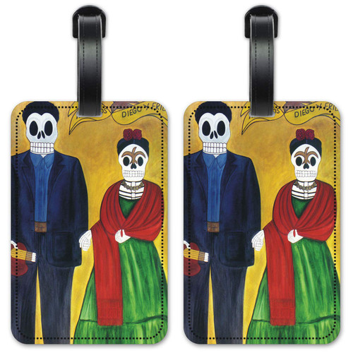 Frida & Diego - Luggage ID Tags - Suitcase Identification Cards - Set of 2