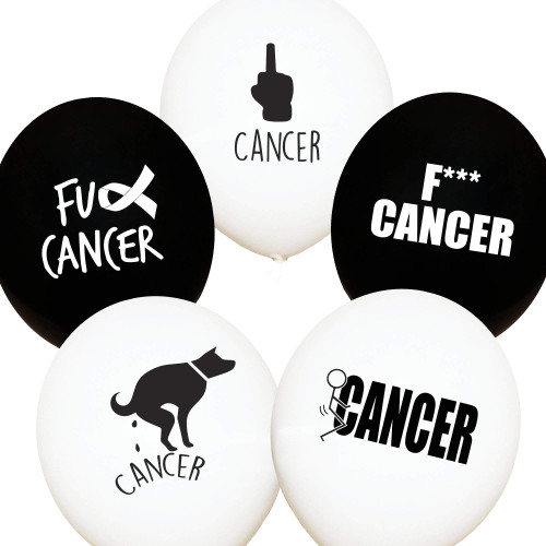Fuck Cancer Balloons Decorations For A Survivor Breast Cancer Party