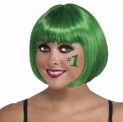 Forum Novelties Women's Standard Costume Bob Wig, Green, One Size