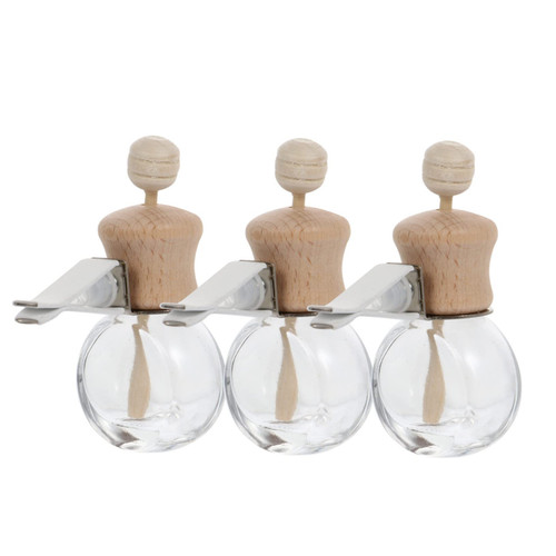 ERINGOGO 3Pcs car Perfume Empty Bottle Bedroom Diffused Wood Essential Oil Diffuser Essential Oils Diffuser diffusers for Essential Oils Car Diffuser Vent Clip air Vent Mini Vial Glass