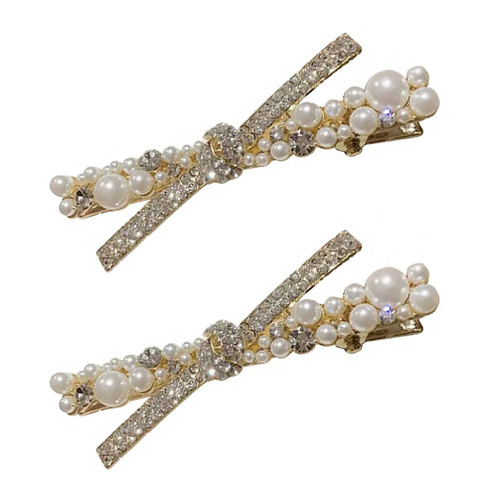 BESTOYARD 2Pcs hairpin women bridal styling hair pin bow hair barrettes Hair Accessories crystal rhinestone bobby pin hair barrettes for women Hair Clips gold hair pin delicate girl decorate BESTOYARD 2Pcs hairpin women bridal styling hair pin bow hair barrettes Hair Accessories crystal rhinestone bobby pin hair barrettes for women Hair Clips gold hair pin delicate girl decorate