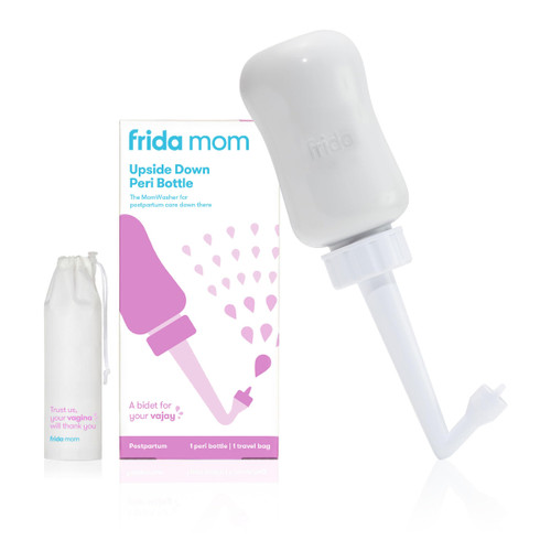 Frida Mom Upside Down Peri Bottle for Postpartum Care | The Original Fridababy MomWasher for Perineal Recovery and Cleansing After Birth. Color:Gray Frida Mom Upside Down Peri Bottle for Postpartum Care | The Original Fridababy MomWasher for Perineal Recovery and Cleansing After Birth. Color:Gray