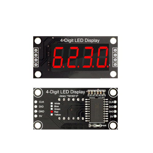1pcs 0.36 Inch LED Digital Display Tube Decimal 7 Segments TM1637 Module,4-Digit Red