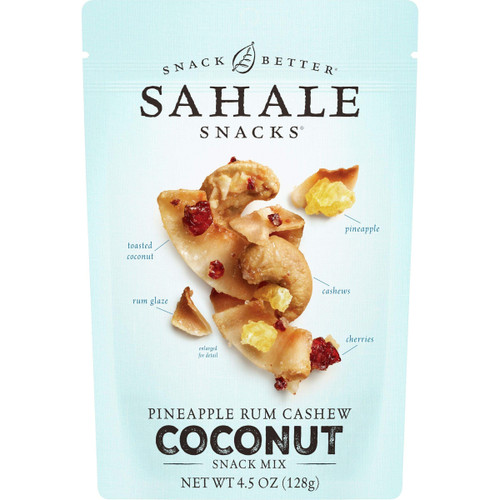 Sahale Snacks Pineapple Rum Cashew Coconut Snack Mix, 4.5 Ounces