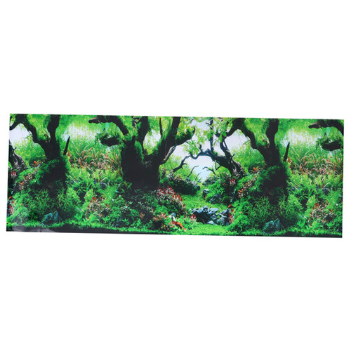OATIPHO 1 Sheet Fish Tank Wallpaper Sticker Vivid Aquarium Background Fish Tanks and Aquariums 55 Gallon Black Stickers Black Trim Removable Fish Tank Background Bottom Paper 3D Detachable