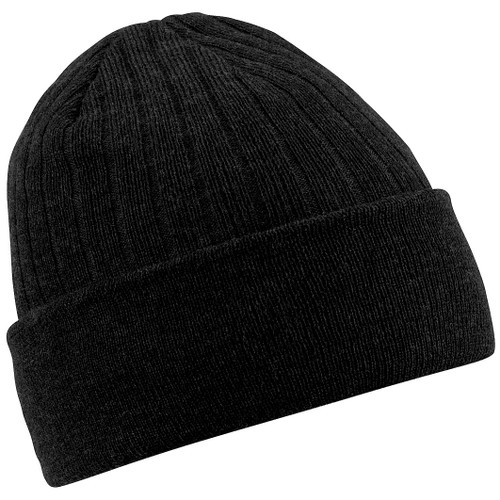 Beechfield Thinsulate Thermal Winter/Ski Beanie Hat (One Size) (Black)