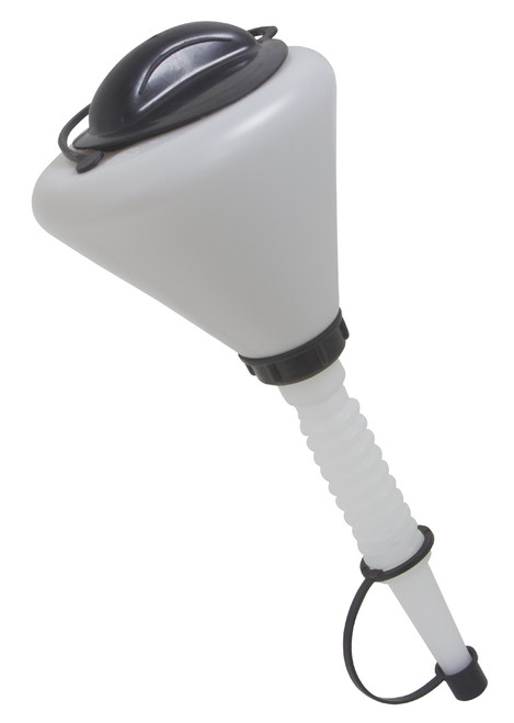 Lisle 19832 Plastic Funnel with Lid and Spout Cap - 1.6 Quart Capacity, One Size, Factory