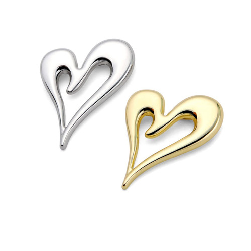 2 Pieces Brooch Pins Heart Gold Lapel Hijab Brooches for Women Fashion Jewelry (Gold+Silver) 2 Pieces Brooch Pins Heart Gold Lapel Hijab Brooches for Women Fashion Jewelry (Gold+Silver)