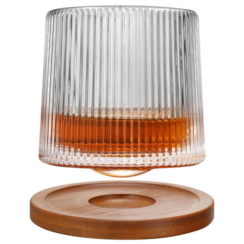 VVonketieren Crystal Whiskey glasses,Rotatable -10 Oz old fashioned whiskey glasses,bar whiskey glasses,style glassware for bourbon,perfect Idea for scotch lovers,glasses for scotch, rum,Vertical VVonketieren Crystal Whiskey glasses,Rotatable -10 Oz old fashioned whiskey glasses,bar whiskey glasses,style glassware for bourbon,perfect Idea for scotch lovers,glasses for scotch, rum,Vertical