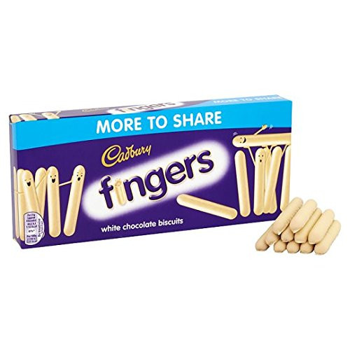 Original Cadbury Fingers White Chocolate Biscuits Imported From The UK England The Best Of British White Chocolate Crisp Biscuits Covered With White Chocolate.