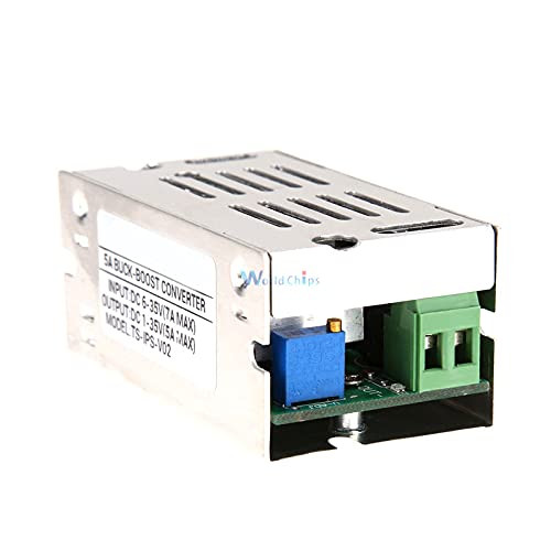 5A DC 6-35V 1-35V Adjustable Auto Boost Step Up Down Converter Module Voltage Aluminum Case Power Supply Voltage Regulator