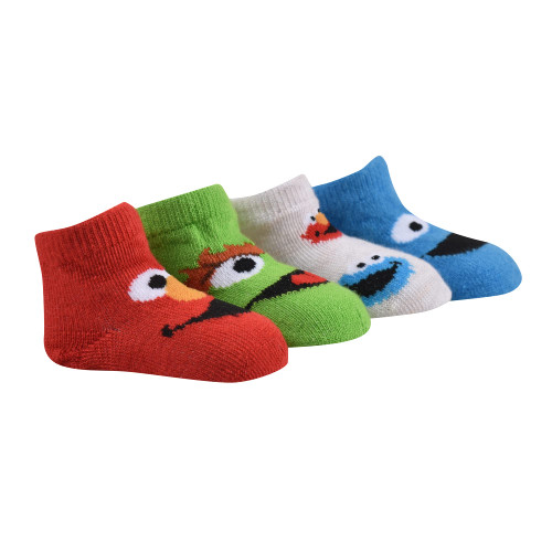Sesame Street Baby Boys Quarter Socks, Elmo Best Buds, 6-12 Months