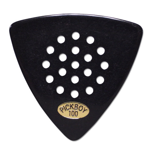 Pickboy Pos-a-Grip, Triangle, black, Cellulose, 1.00mm, 10 picks