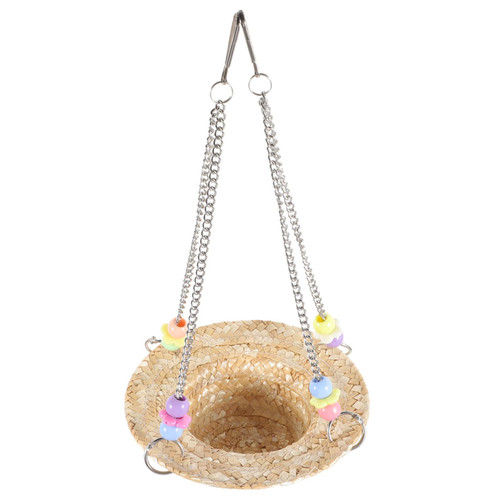 BESTOYARD Parrot Bird Toy Bird Accessories Train Toy Birds Toys Bird Perch Toys for Birds Straw Woven Parrot Toy Parakeet Toys for Cage Parrot Cage Swing Toy Parrot Stand Bite Bird Rack