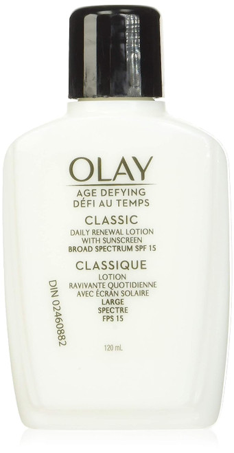 Olay Face Moisturizer, Age Defying Classic Daily Renewal Lotion, With Sunscreen, Classic,4 oz