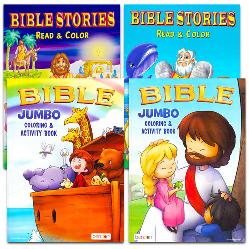 Bible Story Coloring Books for Kids Ages 4-8 - Bundle with 4 Biblical Coloring Books with Jesus, Noah's Ark, Moses, and More | Bible Coloring Books for Kids Bible Story Coloring Books for Kids Ages 4-8 - Bundle with 4 Biblical Coloring Books with Jesus, Noah's Ark, Moses, and More | Bible Coloring Books for Kids