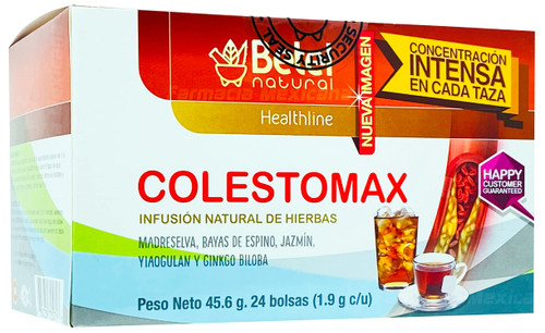 Premium Colestomax Tea by Betel Natural - Healthy Cholesterol Levels - 24 Tea Bags