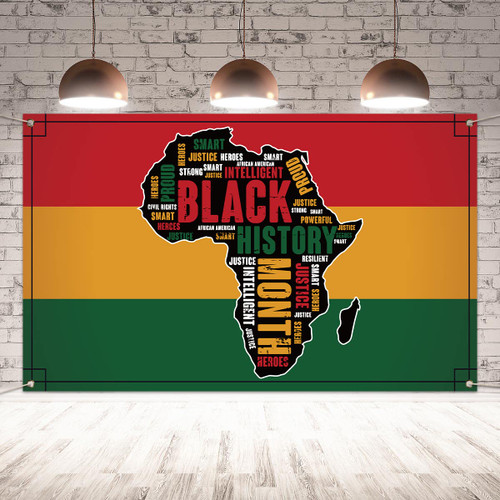 Black History Month Backdrop Black History Month Banner Black History Decor Juneteenth Decoration and Supplies for Home Classroom Office