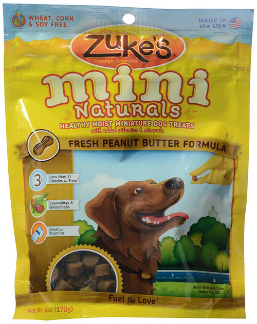 Zuke's, Mini Naturals Dog Treats, Peanut Butter, 6 oz