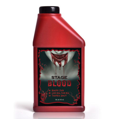 16 oz Halloween Fake Blood Washable, Halloween Fake Vampire Blood Stage Blood for Halloween Makeup, Zombie, Vampire and Monster