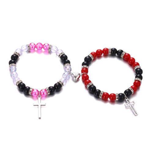 rgwtgkyh Cross Matching Bracelets for Couple Women Men Vintage Stone Bracelet Pink Green Beads Bracelets Friendship Relationship Promise Bracelet for Best Friends Trendy Jewelry Gifts rgwtgkyh Cross Matching Bracelets for Couple Women Men Vintage Stone Bracelet Pink Green Beads Bracelets Friendship Relationship Promise Bracelet for Best Friends Trendy Jewelry Gifts