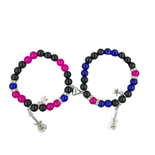 Matching Bracelet for Couple Women Men Dainty Guitar Crown Bracelet Heart Stone Pink Green Beads Bracelets Friendship Relationship Distance Promise Bracelet for Best Friends Bff Trendy Jewelry Gifts Matching Bracelet for Couple Women Men Dainty Guitar Crown Bracelet Heart Stone Pink Green Beads Bracelets Friendship Relationship Distance Promise Bracelet for Best Friends Bff Trendy Jewelry Gifts
