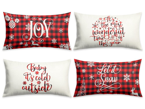 Lanpn Christmas 12x20 Throw Pillow Covers, Decorative Outdoor Farmhouse Merry Christmas Xmas Lumbar Pillow Shams Cases Slipcovers Cover Set of 4 Couch Sofa Lanpn Christmas 12x20 Throw Pillow Covers, Decorative Outdoor Farmhouse Merry Christmas Xmas Lumbar Pillow Shams Cases Slipcovers Cover Set of 4 Couch Sofa