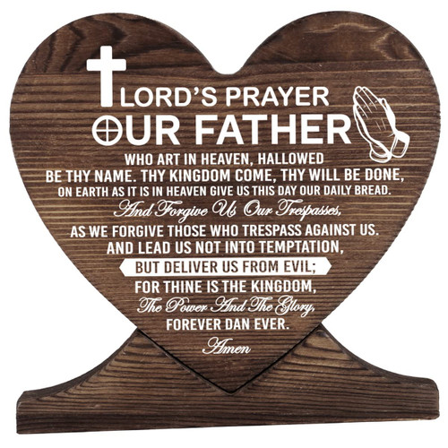 Lord's Prayer Wood Plaque Inspiring Quote, Wood Sign, Wood Signs Quote for Crafts, Gift Wood Heart, Our Father, who Art in Heaven, Hallowed be Thy Name. Christian Family Home Decor Saying Lord's Prayer Wood Plaque Inspiring Quote, Wood Sign, Wood Signs Quote for Crafts, Gift Wood Heart, Our Father, who Art in Heaven, Hallowed be Thy Name. Christian Family Home Decor Saying